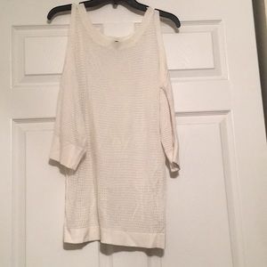 Express Cold Shoulder net top